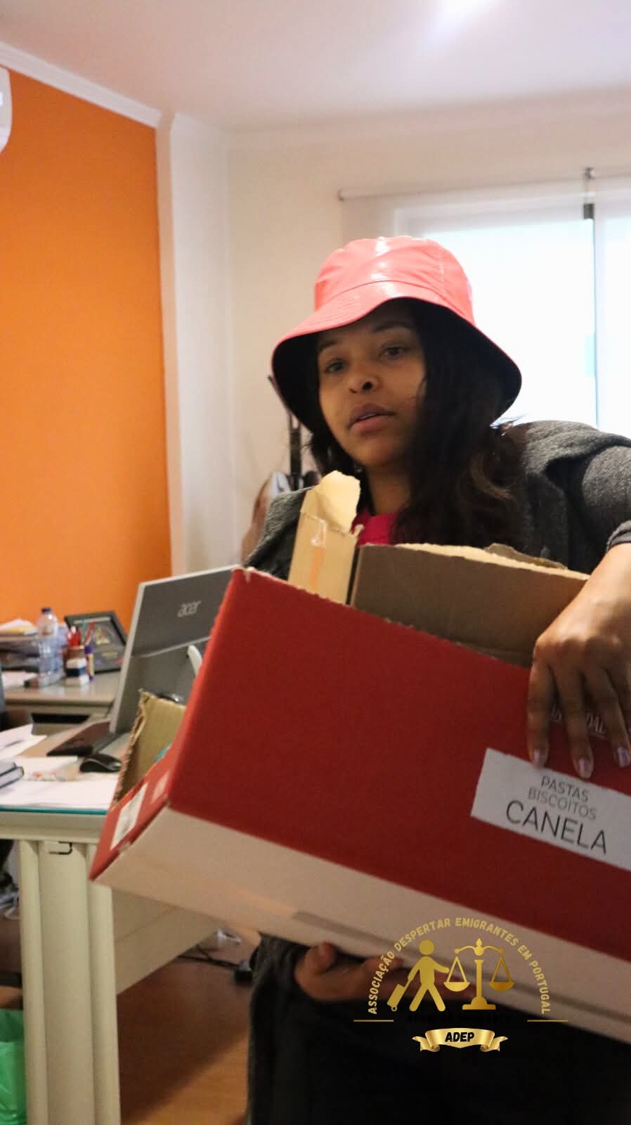 Woman Carrying Box